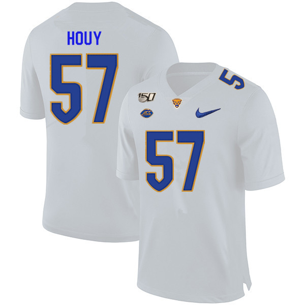 2019 Men #57 Gabe Houy Pitt Panthers College Football Jerseys Sale-White